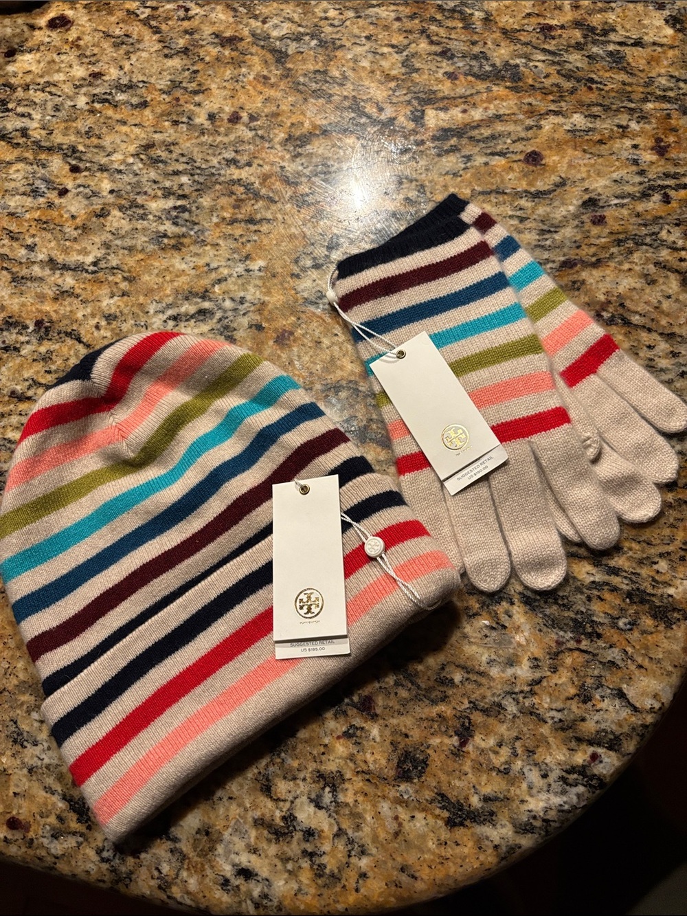 NWT Tory Burch hat and gloves